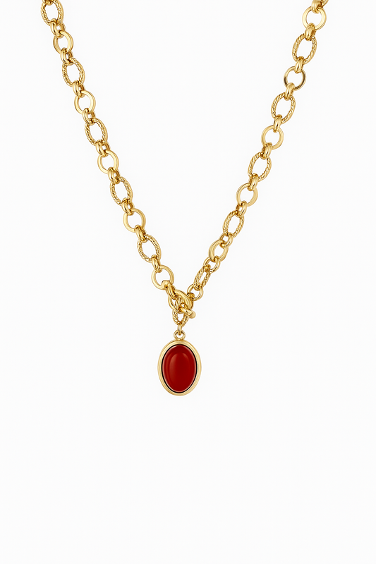 CARNELIAN CHAIN NECKLACE