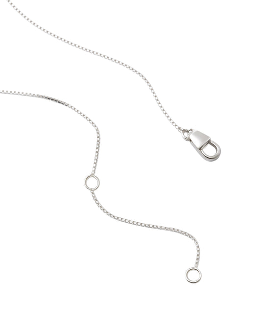 BOX CHAIN NECKLACE SILVER