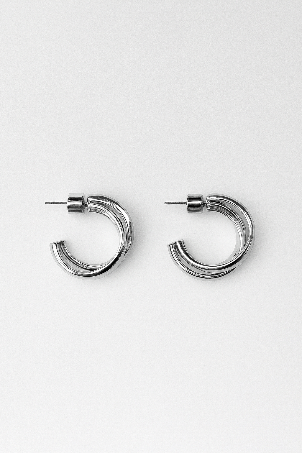BRIOCHE HOOPS - SILVER
