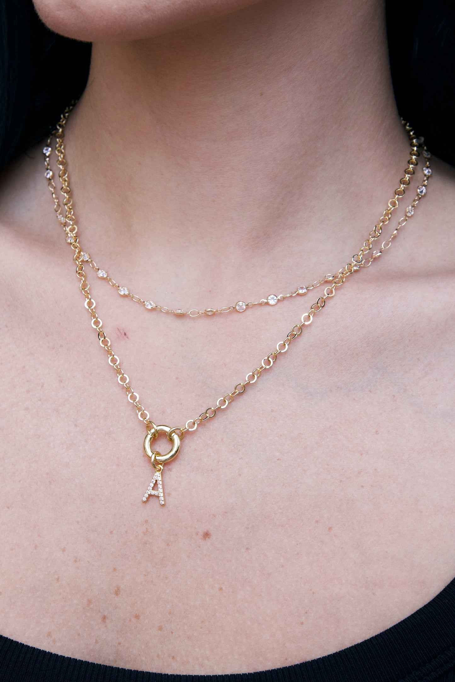 MOMENTS BEZEL CHAIN NECKLACE