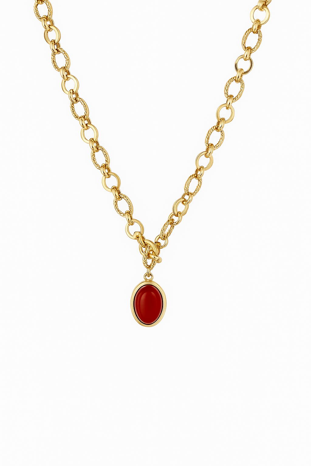 CARNELIAN CHAIN NECKLACE