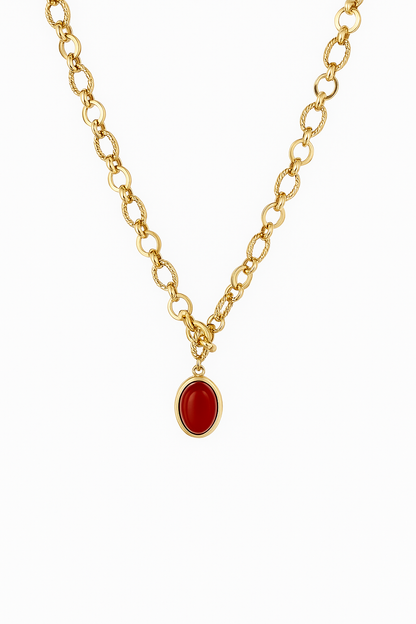 CARNELIAN CHAIN NECKLACE
