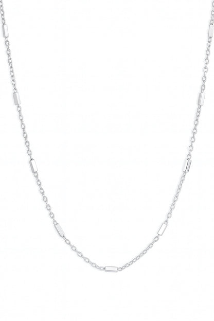 BOLD PAPER CHAIN NECKLACE SILVER