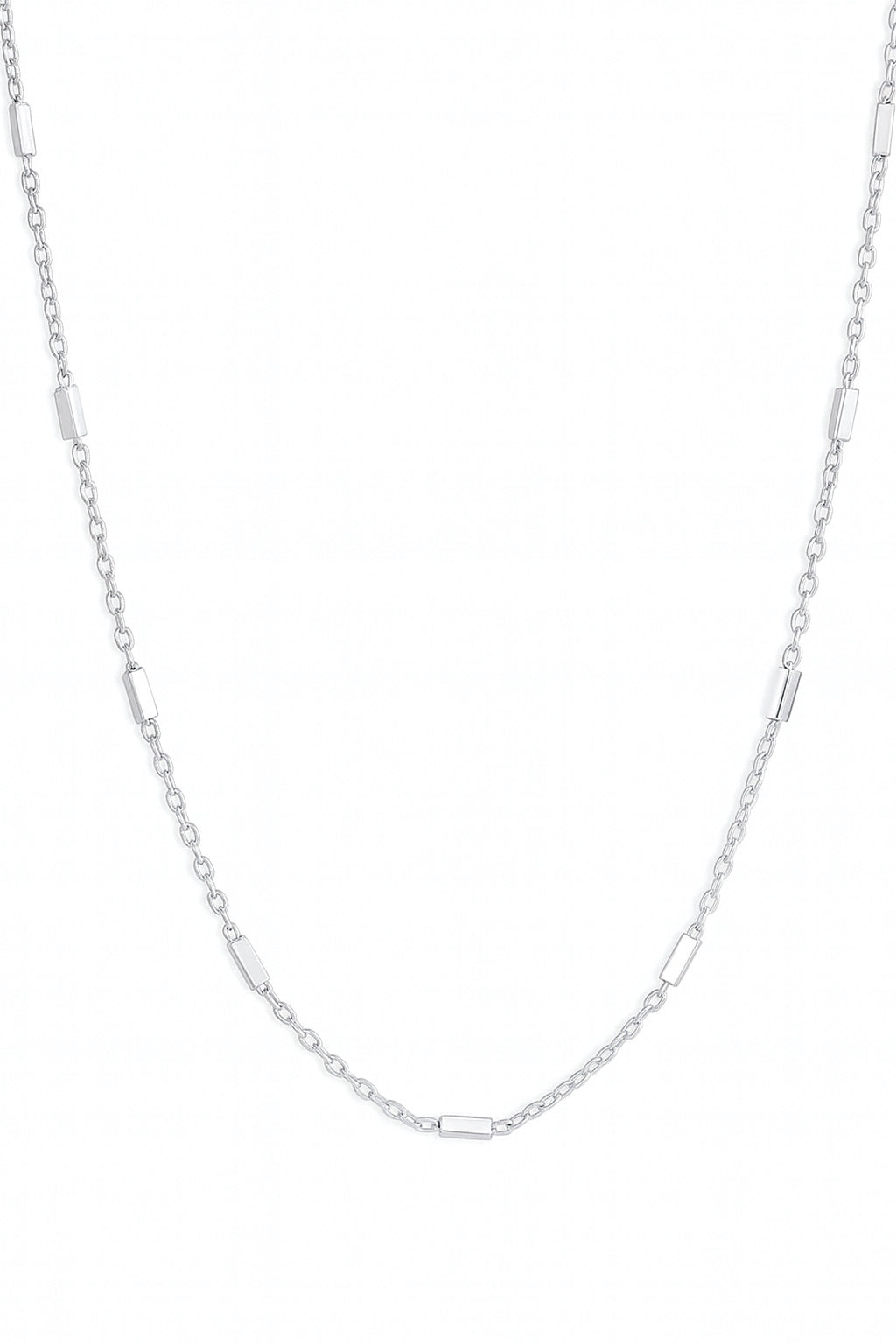 BAR CHAIN NECKLACE  SLIVER