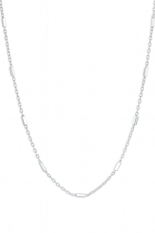 BAR CHAIN NECKLACE  SLIVER