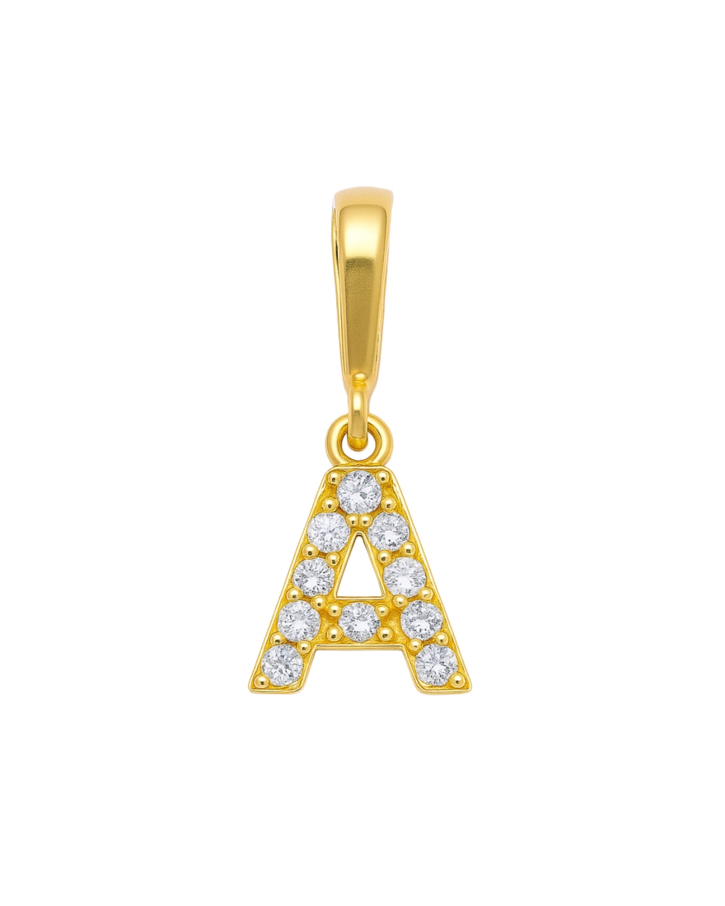 BEZEL LETTER CHARM