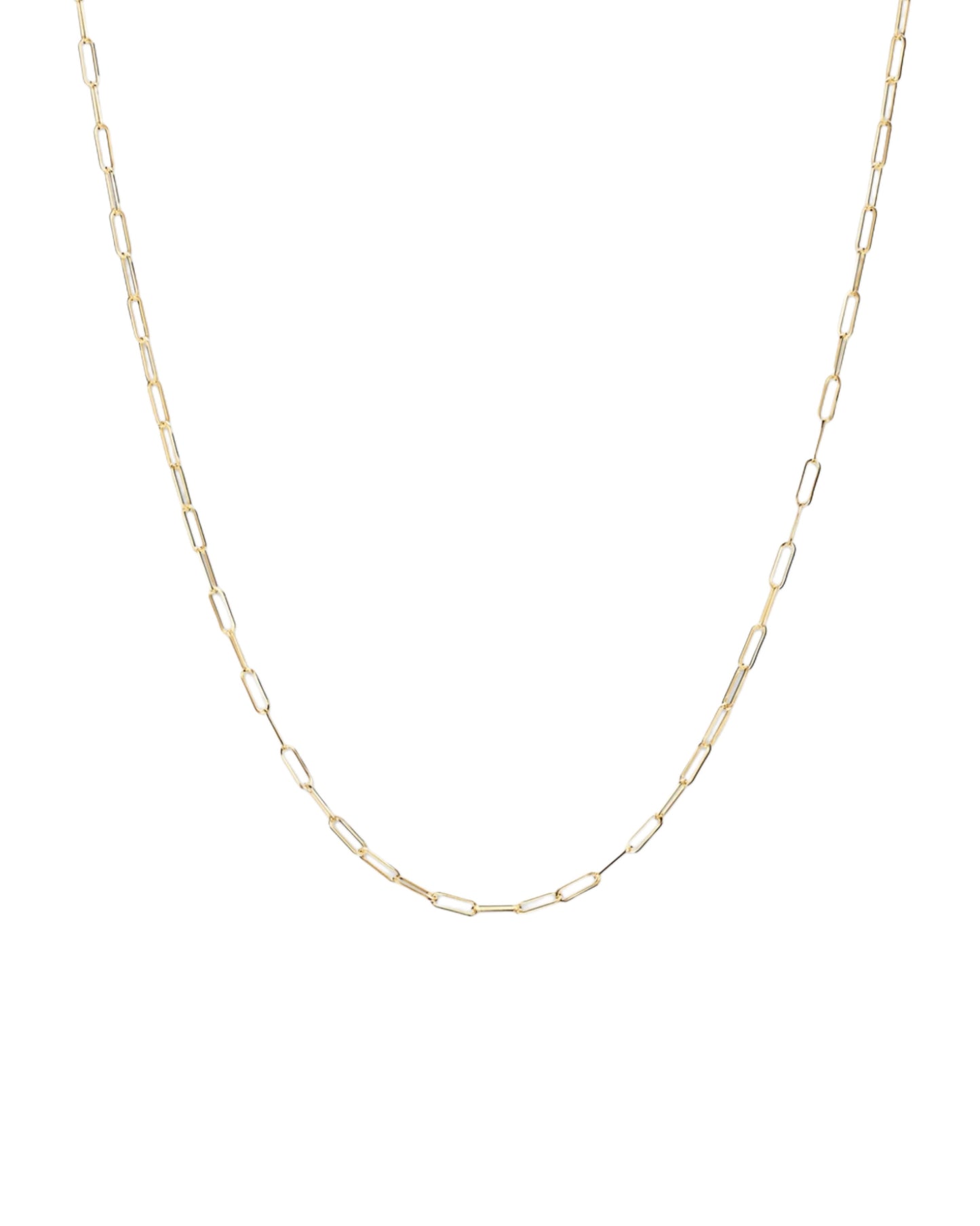 BOLD PAPER CHAIN NECKLACE GOLD