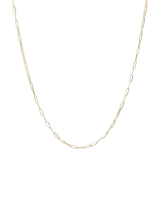 BOLD PAPER CHAIN NECKLACE GOLD