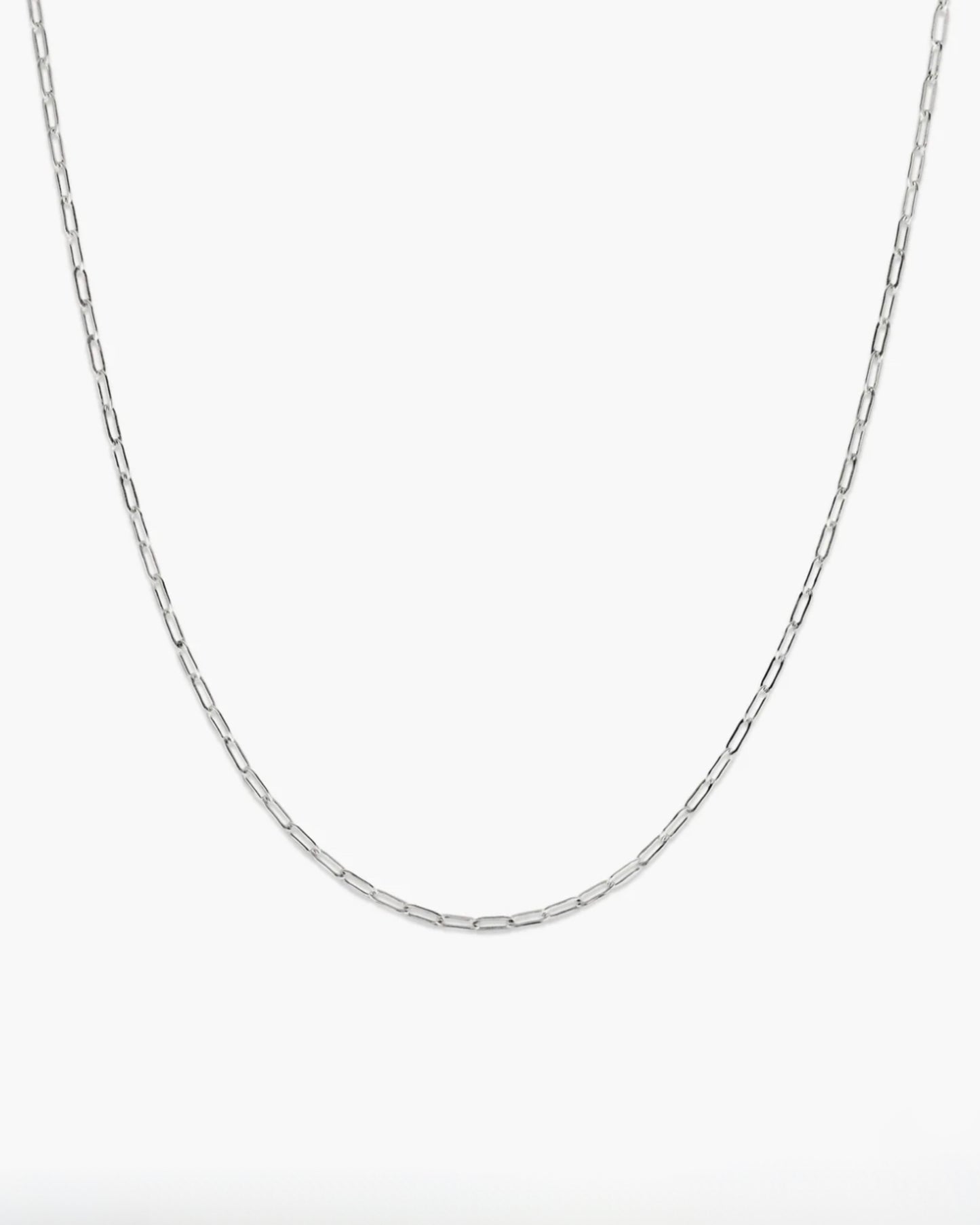 BOLD PAPER CHAIN NECKLACE SILVER