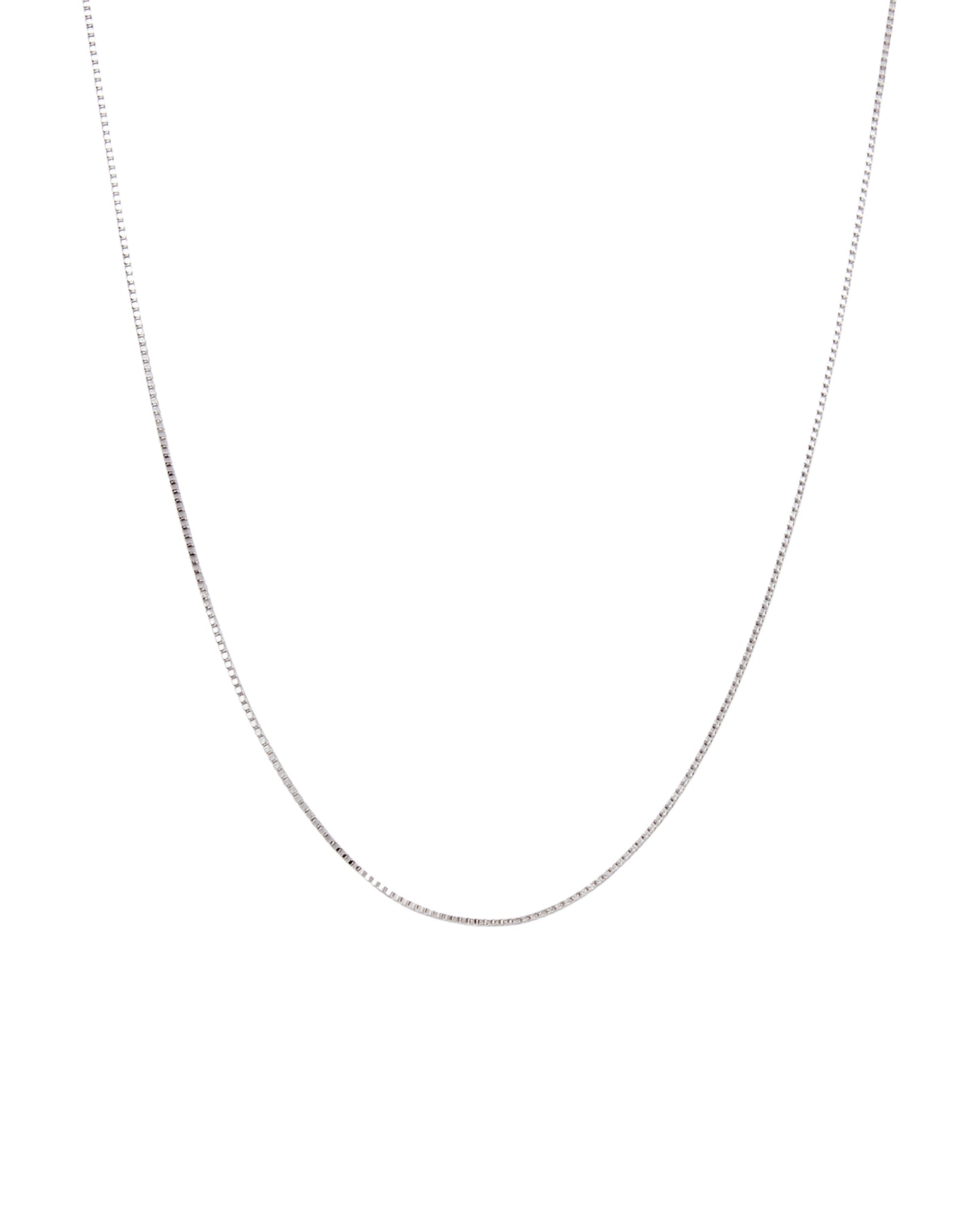 BOX CHAIN NECKLACE SILVER