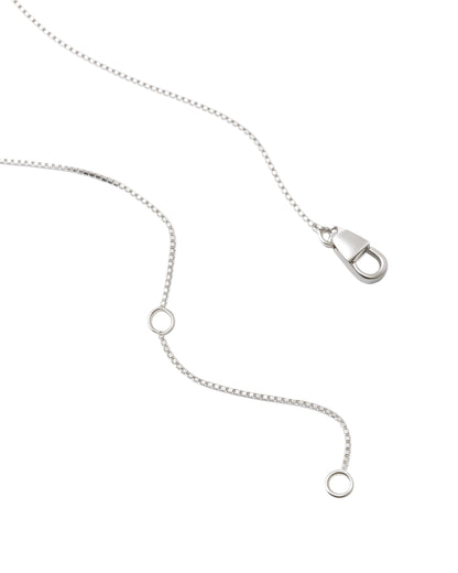BOX CHAIN NECKLACE SILVER