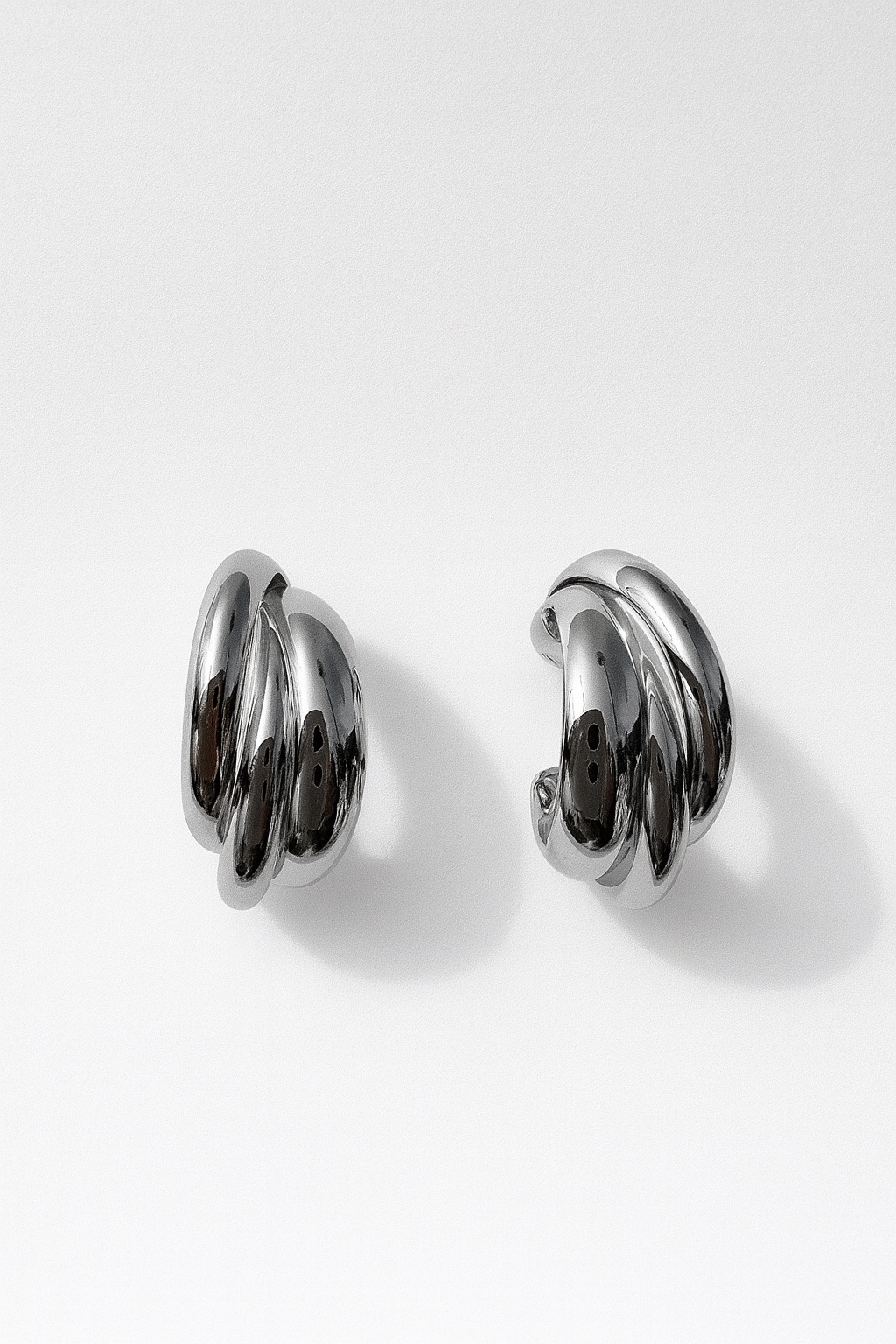 BRIOCHE HOOPS - SILVER