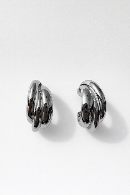 BRIOCHE HOOPS - SILVER