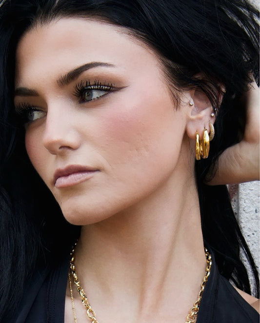 CONTEMPORARY HOOPS - GOLD