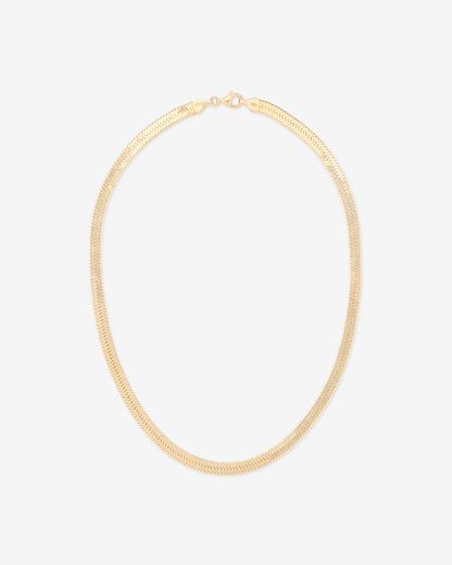 HERRIGBONE CHAIN NECKLACE GOLD