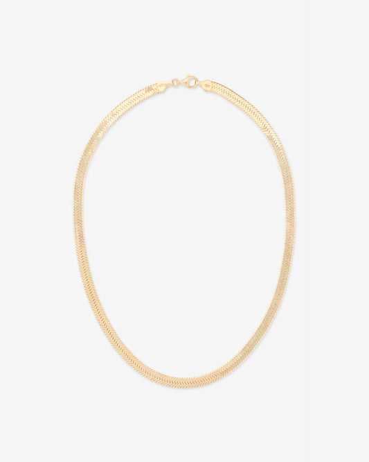 HERRIGBONE CHAIN NECKLACE GOLD