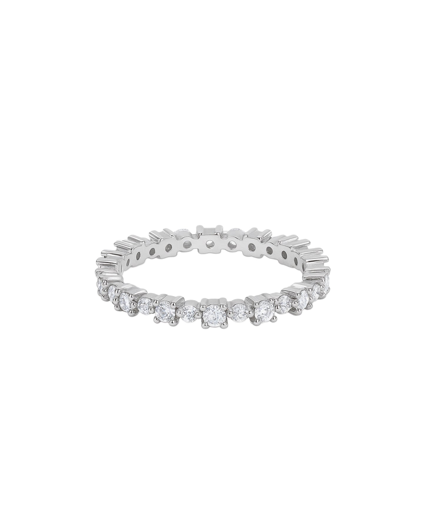 LACE BEZEL RING SILVER