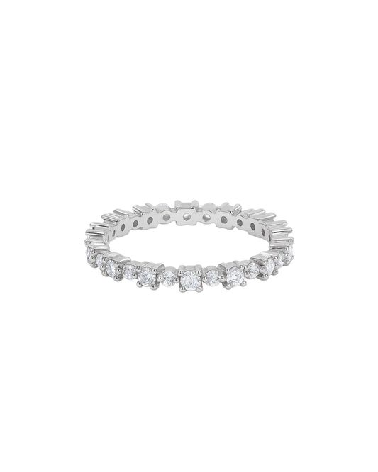 LACE BEZEL RING SILVER