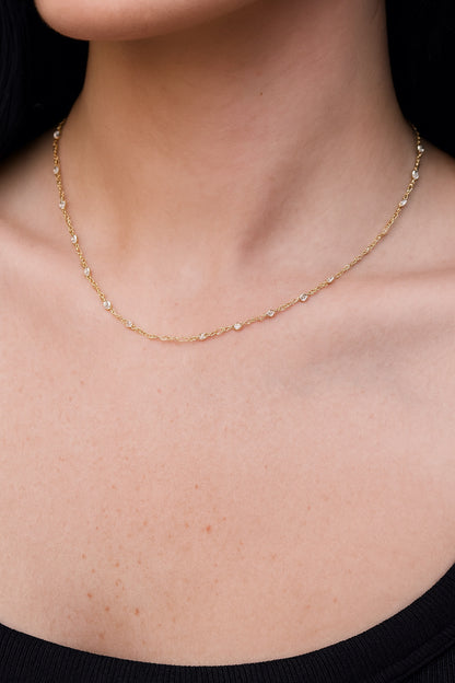 MOMENTS BEZEL CHAIN NECKLACE