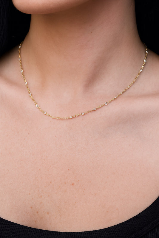 MOMENTS BEZEL CHAIN NECKLACE