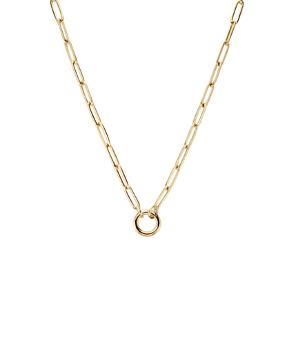 PAPERCLIP CHAIN CHARM NECKLACE