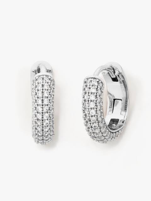 PAVE TWO HUGGIES  SILVER