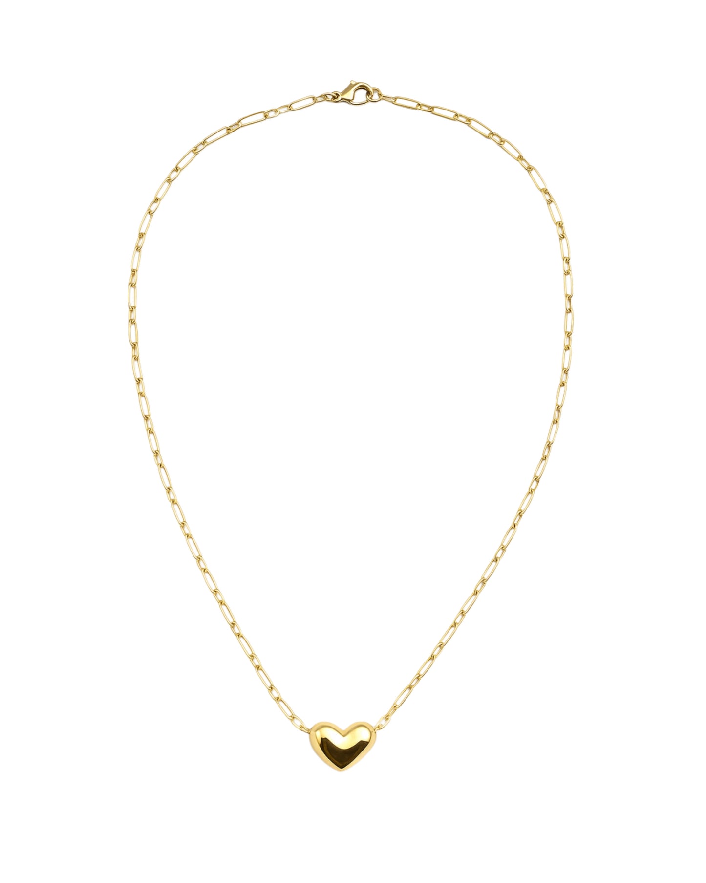 PUFFY HEART CHAIN NECKLACE